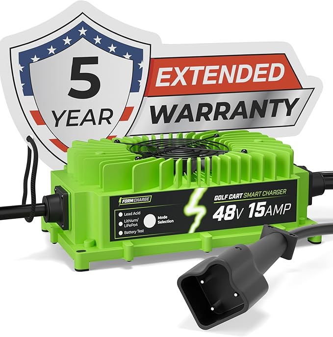 FORM 48 Volt Golf Cart Battery Charger for Yamaha G29 Drive & Drive 2-48V Lithium, LiFePO4, Lead Acid - Elite Version