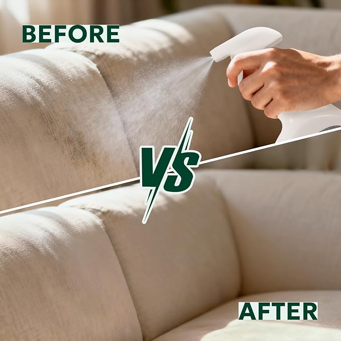 Couch Cleaner & Stain Remover Spray: Strength Multi-Surface Upholstery Cleaner - Pet-Safe Non-Toxic Quick-Drying for Fabric Sofas Carpet Furniture Couches & Car Interiors