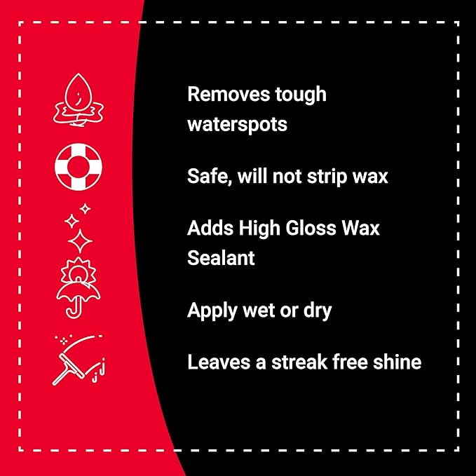 Boat Bling Hot Sauce Premium Hard Water Spot Remover w/High-Gloss Wax Sealants, 32 oz., black