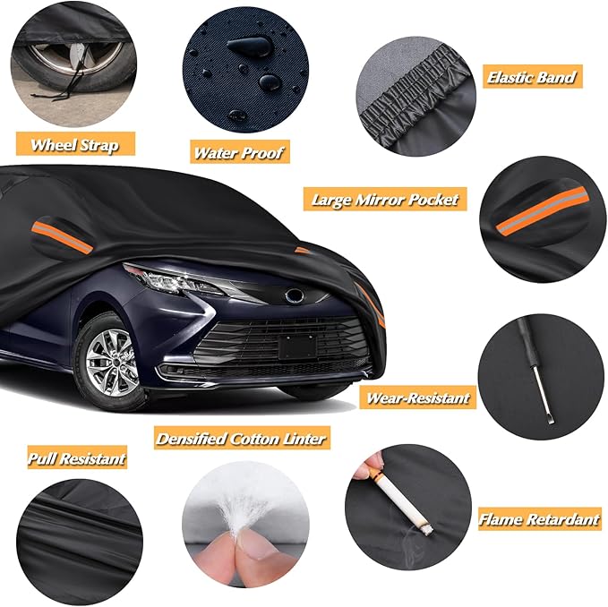 Special 16 Layers Full Car Cover Fit for Chevrolet Camaro 2010-2024 Coupe/Convertible, Ultra Heavy 600D Oxford Cloth, Can Withstand Summer Sun Exposure and Winter Snow, Rain, Dust, and UV