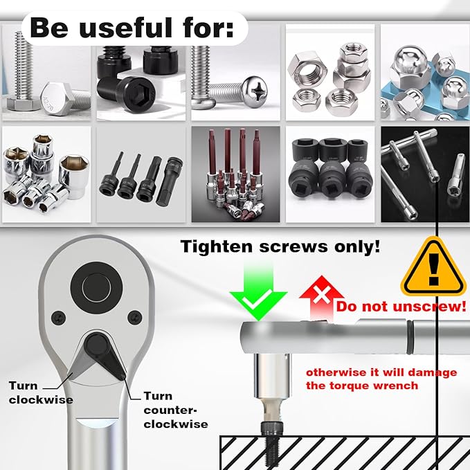 3/4 Inch Drive torque wrench 100-700 ft lb /135-949N.M/Aluminum Alloy handle & Cr-Mo Material Head, Heavy Duty, Professional,Dual Direction, Store in Solid Case