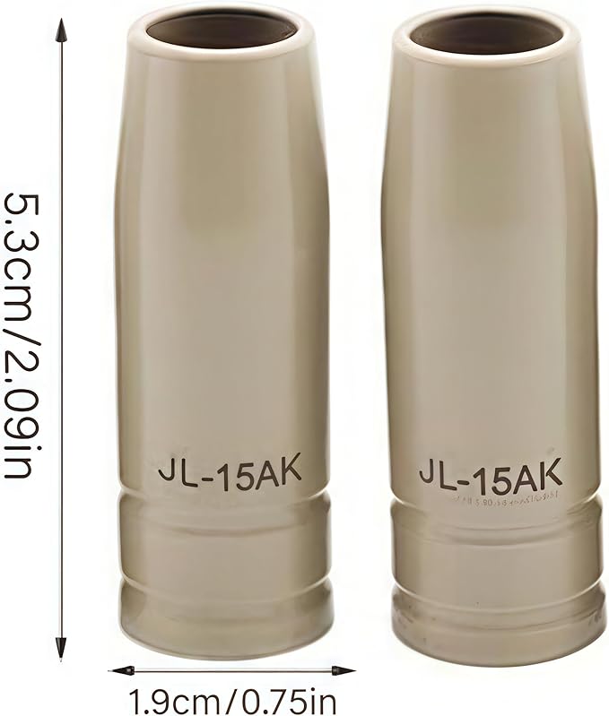 14pcs Mig Welding Nozzle Tips with Non-Stick Coating; Ceramic Welding Nozzle Contact Tips Replacement MB15 15AK MIG Welder Accessories,Compatible with 15AK Welding Gun Toch (coated .030" Kit)