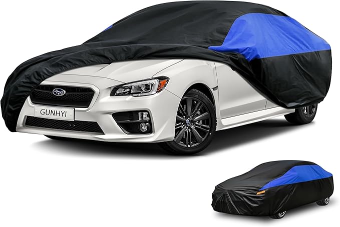 Subaru Car Cover Custom Fit Subaru WRX Impreza Sedan Waterproof All Weather, Lightweight Full Car Cover Outdoor Sun UV Rain Dust Snow Wind Protection.