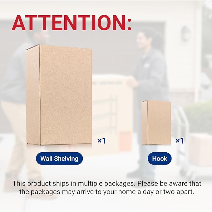 FLEXIMOUNTS 2-Pack 2x4ft Garage Wall Shelving with 4 Hooks - Heavy Duty Garage Storage System, 660 lbs Load Capacity with Brace Guardrail, Wall Mounted Organization for Bikes, Tools, Bins, Pro Series