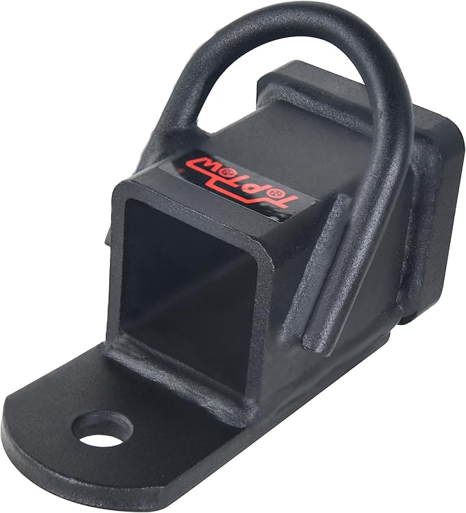 TOPTOW 63708 Bolt on ATV/UTV Trailer Hitch Receiver Adapter + 2 inch ATV/UTV Hitch Ball Mount with 2 inch Ball + 5/8 inch Hitch Pin and Clip