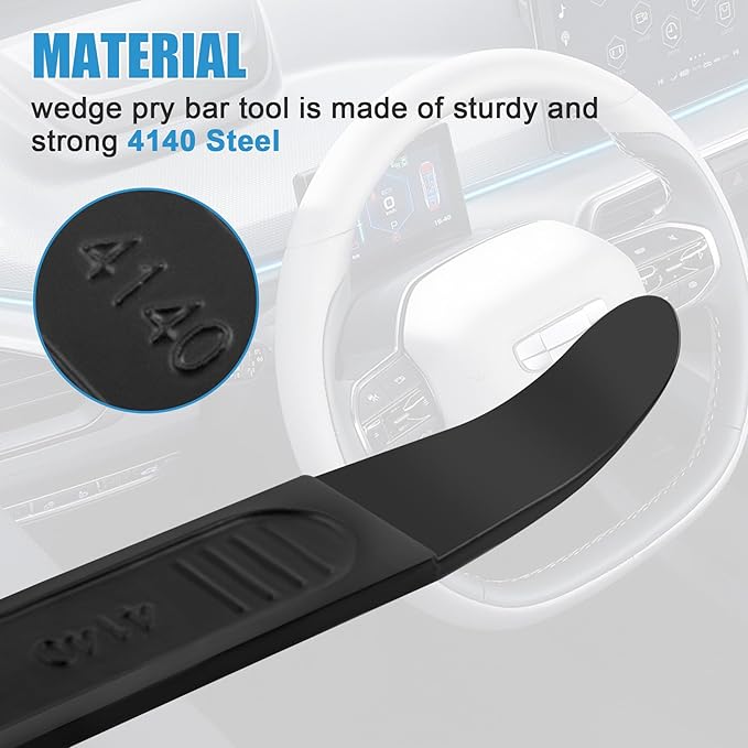 4140 Pry Tool,Pry Bar Trim Removal Tool,Pocket Pry Bar,Automotive Trim Removal Tool Kit,Aircraft Trim Removal Pry Tool,Interior and Exterior Trim Removal Kit for Planes