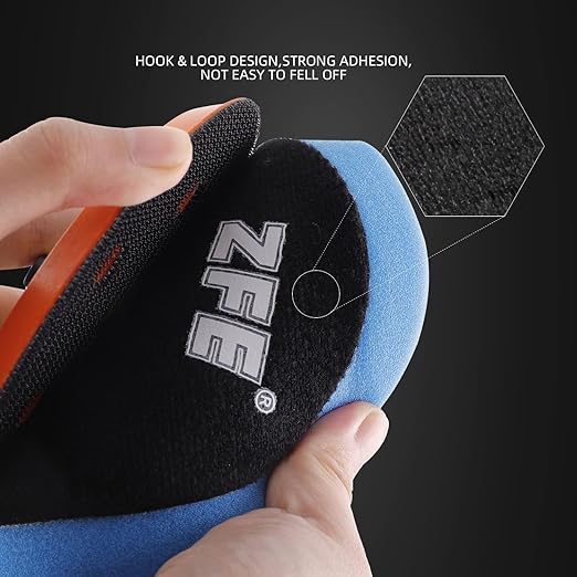 Buffing Polishing Pads, ZFE 6Pcs 5"(125mm) Waffle Foam Buffing Pads Polishing Pads Wool Pad Kit for 5Inch Backing Plate RO/DA/GA Car Polisher (7Pcs 5Inch Waffle Polishing Pad, 5 Inch (125mm))
