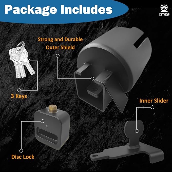Upgraded Trailer Lock Fits 2-5/16 Inch Coupler, Anti-Theft Heavy Duty Trailer Hitch Lock with Keys for RV, Truck, Trailer, Boat