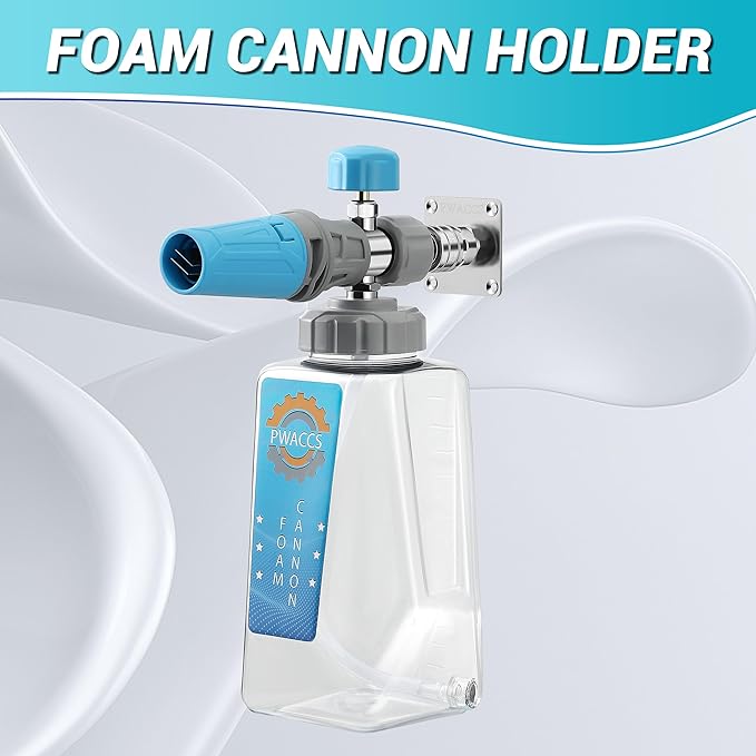 PWACCS Pressure Washer Foam Cannon Holder, 1/4" Quick Connect Automatic Foam Cannon Mount, Stainless Steel Pressure Washer Nozzle Tip Holder, Pressure Washer Accessories Storage Rack 4 Pack
