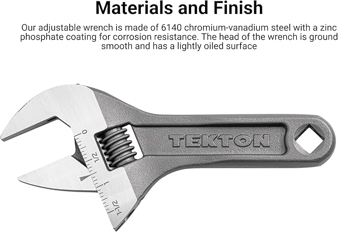 TEKTON Adjustable Wrench Set, 2-Piece (6, 9 in.) - 1-1/2 in. Jaw Capacity | WSA90000