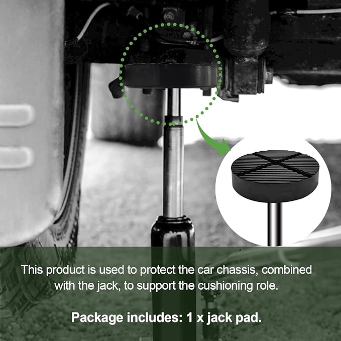 Universal Floor Jack Adapter - Cross Groove Design, Side Frame Rail Protector, Jack Pad Adapter