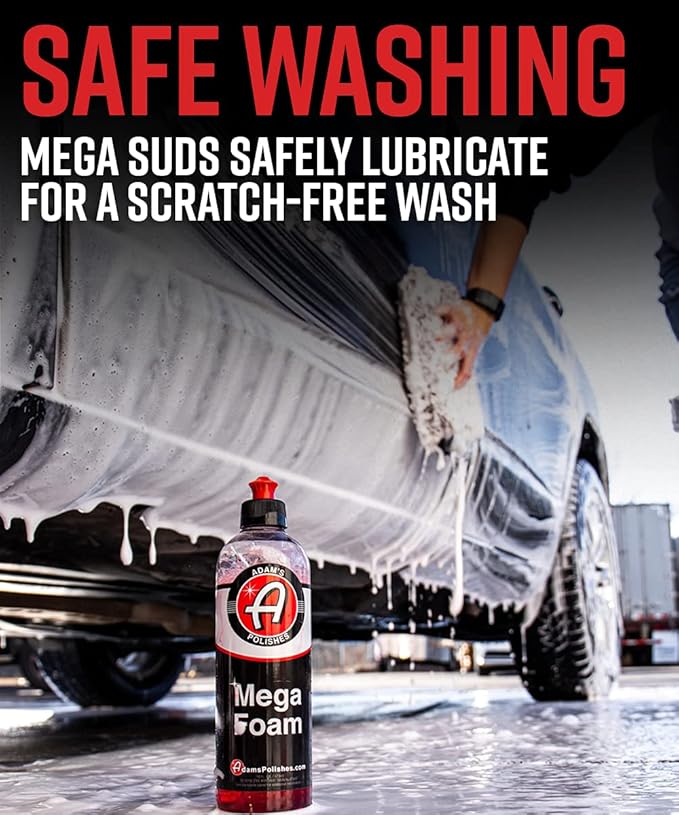 Adam's Polishes Mega Foam Car Washing Bundle - pH Best Car Wash Soap For Foam Cannon, Pressure Washer or Foam Gun | Concentrated Detailing & Cleaning Detergent | Won't Strip Wax or Ceramic Coating
