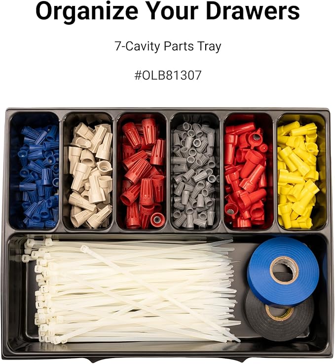 TEKTON 6-Drawer Rolling Stack with Tool Box (L-BOXX 2) and Parts Trays | OLB99201