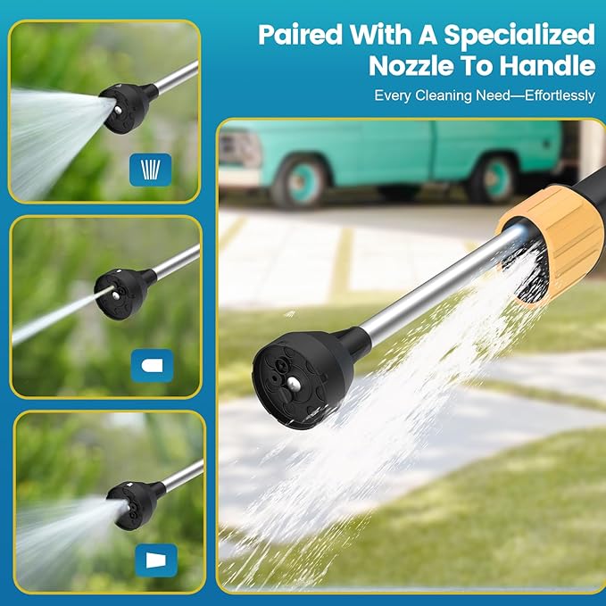 Car Wash Foam Gun for Garden Hose, Foam Cannon Car Wash Kit with Microfiber Wash Mitt, High Pressure Nozzle & 3 Spray Modes, Hose Foam Blaster for Cars, Trucks, RV, Motorcycle Cleaning - Orange