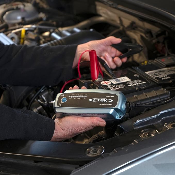 CTEK 56-926 Lithium US | Fully Automatic Lithium Ion Phosphate LiFePO4 Battery Charger | 5.0Ah - 60Ah | Maintenance Charging up to 120Ah