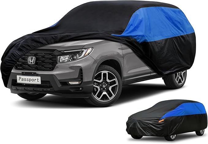 Honda Car Cover Custom Fit Honda Passport Waterproof All Weather, Lightweight Full Exterior Cover for Automobiles Outdoor Sun UV Rain Dust Snow Wind Protection.