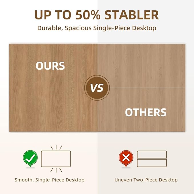 Universal Solid One-Piece Wood Table Top, 43"x24"x1" Workbench Top - Rectangular Particle Board for Standing Desk, Home Office Desk Countertop DlY, Washer Dryer, Coffee, Bar Tabletop