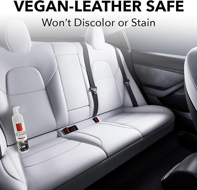 Interior Cleaner for Tesla White & Black Vegan Leather Seat Protectant Car Care Cleaning Kit Stain Remover Safe for Tesla Model 3 Highland/Y/S/X CyberTruck Accessories
