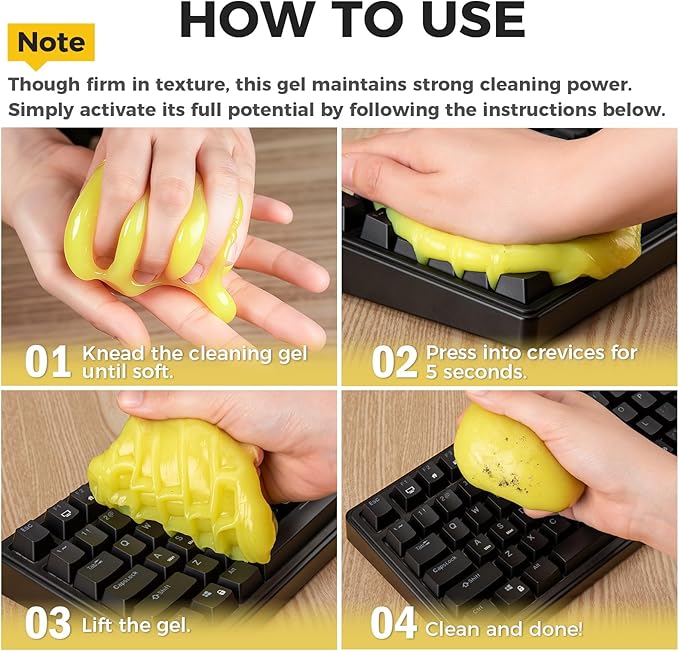 ASFSKY Car Cleaning Gel (Purple,Grape) Dust Cleaning Putty Universal Car Interior Cleaner Keyboard Dust Remover Car Slime Gifts for Men Women Girl（1 Pack）