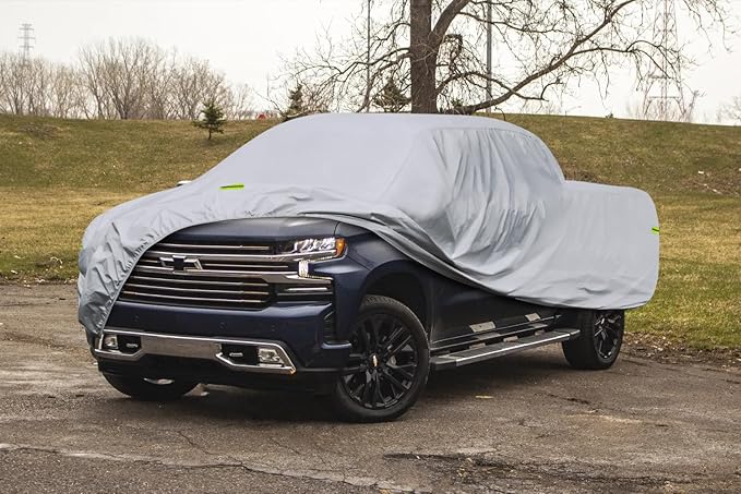 Kaugung Truck Cover Waterproof Custom Fit Chevrolet Silverado Extended 6.5' Bed (1998-2014), 6 Layers Heavyweight Pickup Car Cover Outdoor Indoor Sun UV Rain Snow Wind Protection.