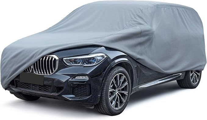 Leader Accessories SUV Car Covers for Automobiles All-Weather Limited Waterproof, Breathable Full-Exterior Covers for Indoor and Outdoor Use, Fits 188"-206"