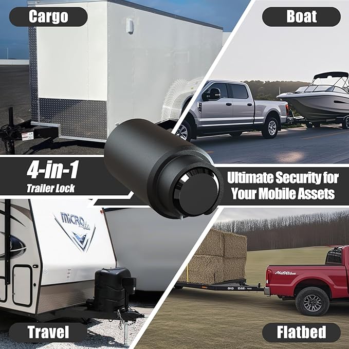 2516-B Heavy Duty Trailer Hitch Lock 2-5/16 Inch Bulldog or Ram Ball Coupler Anti-Theft,Travel RV/Camper/Boat/Truck/ATV/UTV/Flatbed/Cargo/Dump/Utility Trailer Tongue Lock Secure Design