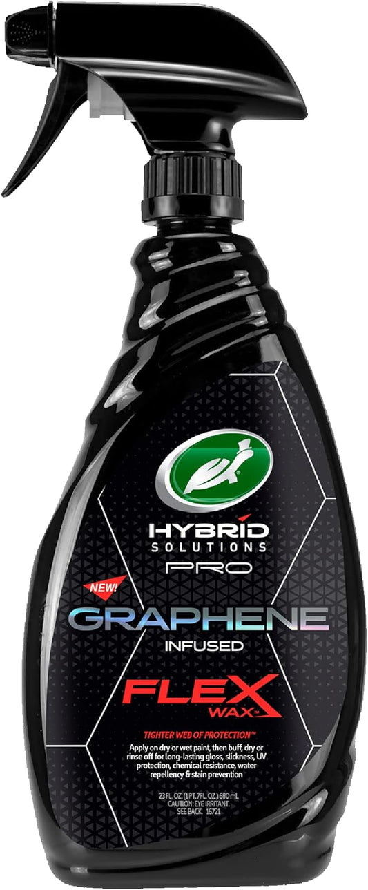 Turtle Wax 53477 Hybrid Solutions Pro Flex Wax, Parent-Pending Graphene Spray Wax, Extreme Gloss and High Shine, Can be Used on All Exterior Surfaces, 23 oz. (Pack of 1)