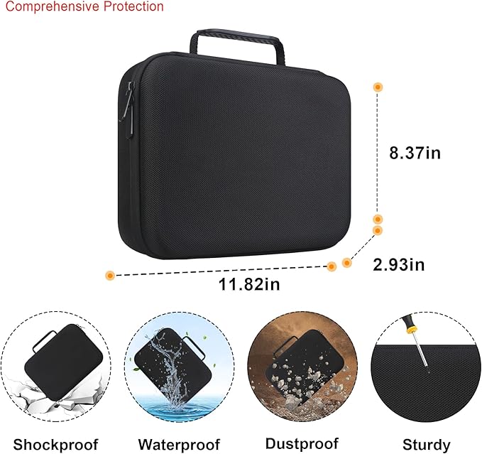 Elonbo Carrying Case for Halo Bolt Ultimate 2.0/3.0 Portable Car Battery Jump Starter/Halo Bolt 55500 mwh/Air 58830/ Air + 55500/58830/ 44400/57720 Emergency Power Kit Holder, Black