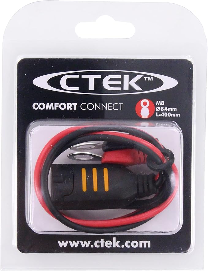 CTEK Connect Eyelet M8, Permanent Connection for Hard-to-Reach Batteries, 8 mm Eyelet, Durable, Secure, Quick and Easy Connection to Your Battery Charger, for Cars, Motorcycles & Other Vehicles