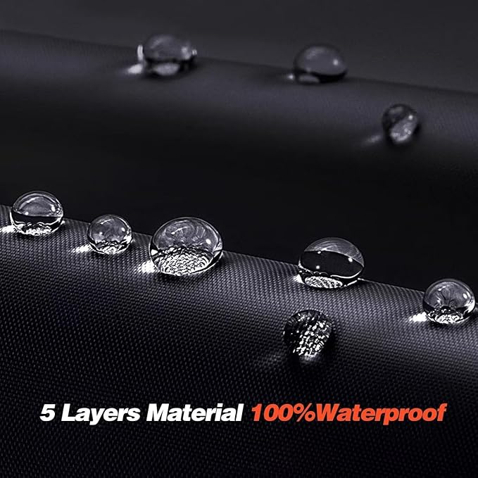 10 Layers Car Cover Custom Fit for Sequoia 100% Waterproof All Weather Automobiles, Gift with Towel, Heavy Duty Car Covers for Rain Sun UV Protection with Door Zipper.