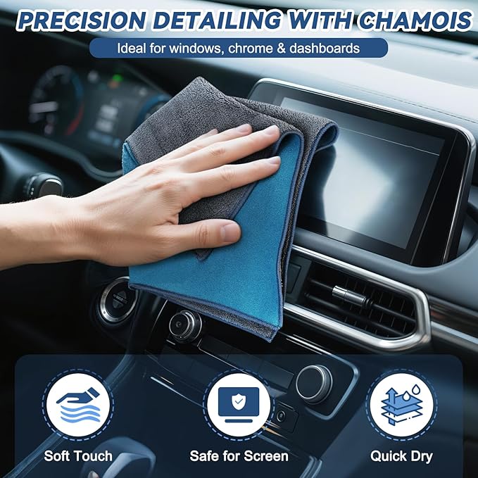 2-Pack Microfiber Towels for Cars 36"x24", Extra Large Ultra Absorbent Car Wash Drying Towels Detailing Supplies for SUVs and Trucks, No Streaks, Spots or Scratches