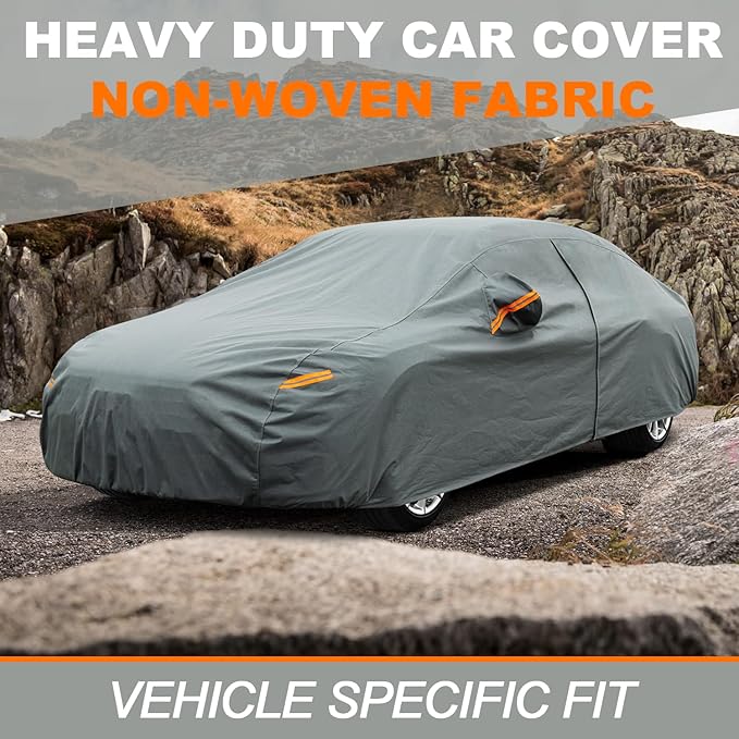 Kayme Heavy Duty Car Cover Custom Fit Subaru WRX Waterproof All Weather for Automobiles, Full Exterior Covers Sun Rain UV Protection.（Deliver About 3-10 Days）