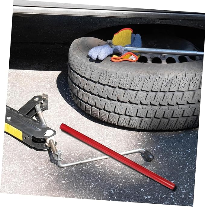 Jack Handle,Floor Jack Hydraulic Bottle Big Red Vertical Car Handle Replacement, Bottle Jack Handle with Handle Sleeve（Red，50t）