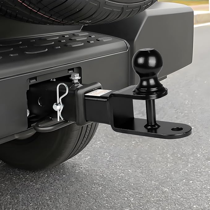 Donext ATV/UTV Trailer Hitch, Towing Ball Mounts with 2" Ball, Tow Hitch with Pin and Clip, Fits 2-Inch Receiver, Black