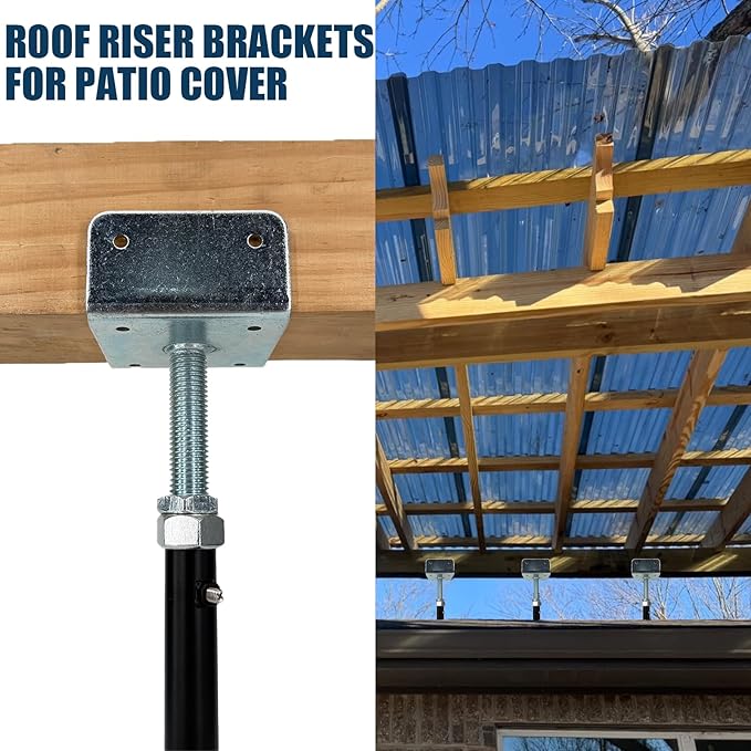 2 Pack U-Shaped Floor Jack for 4x2, 4x4, 4x6 Joists - Adjustable Steel Telepost with U-Head, Mini Screw Jack, Post Jack.9-13 Inch Adjustment Range.