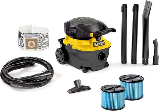 WORKSHOP Wet/Dry Vacs Shop Vacuum WS0400DE 4-Gallon 6.0 Peak HP Portable Wet Dry Vacuum Cleaner with Detachable Leaf Blower, Filters, Bag, Hose and Attachments for Indoor/Outdoor Cleaning and Blowing