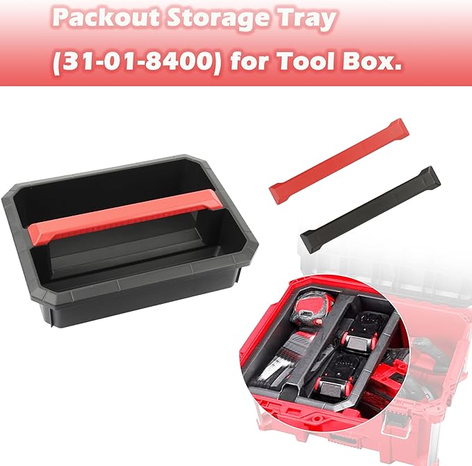 31-01-8400 Packout Storage Tray Compatible with Milwau-kee Large Tool Box 48-22-8425, 48-22-8426