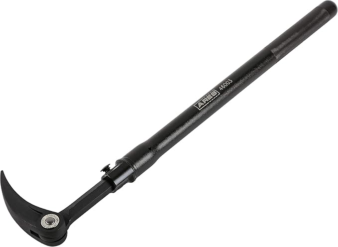 ARES 46003-21-Inch to 33-Inch Extendable Indexing Pry Bar - 14-Position Adjustable Angle Head - High Strength Chrome Vanadium Steel