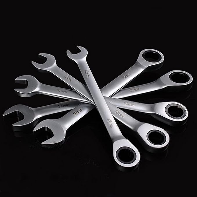 FLZOSPER 13mm Metric Ratchet Wrench,Box End Head 72-Tooth Ratcheting Combination Wrench Spanner