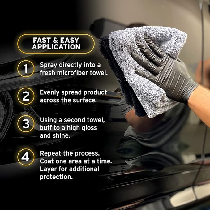 Ethos Ceramic Speed Wax – SiO2 Ceramic Coating Spray for Cars – Hydrophobic Car Wax Spray Top Coat Polish – High Gloss Shine, Ceramic Spray Wax – 12+ Month Protection