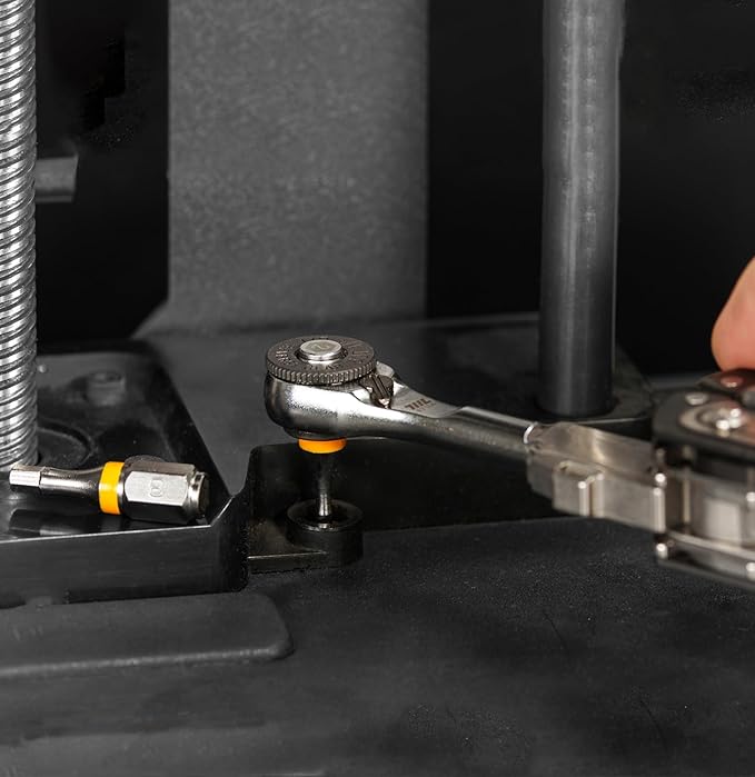 711L Hex End EDC Ratchet Wrench - Accessory for Multitools with 1/4" Hex Bits Adapters - Compatible with 1/4 Inch Socket Extensions