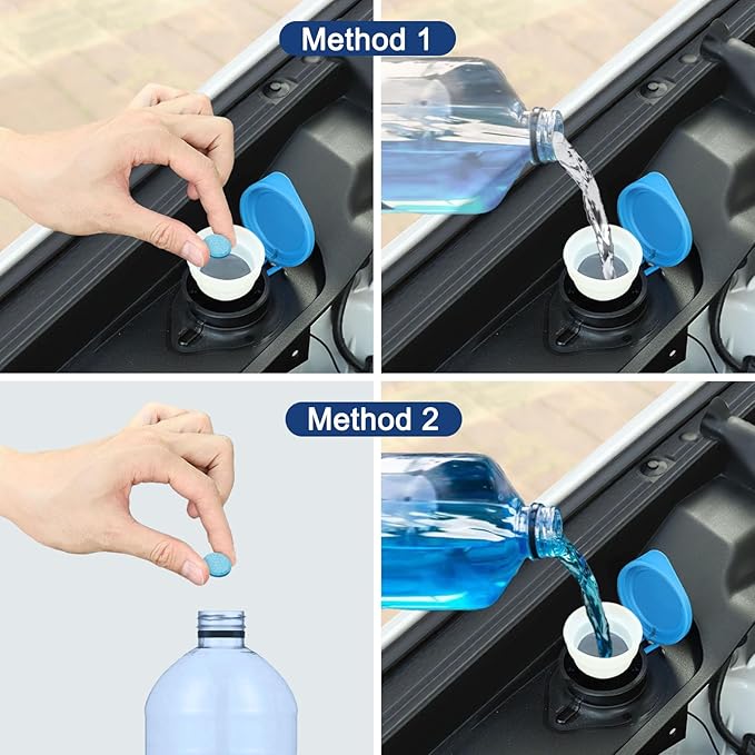 Beieverluck 400 Pieces Car Windshield Washer Fluid Concentrated Tablets Solid Windshield Effervescent Wiper Tablet for Car Room Kitchen Window Glass Cleaning