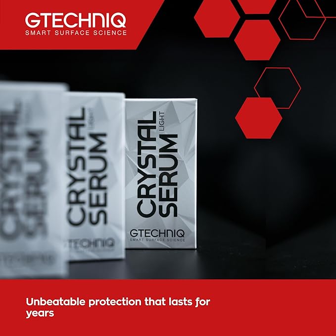 Gtechniq Crystal Serum Light Ceramic Coating for Cars 50ml | Up to 5 Years Protection, High Gloss Shine, Swirl and Chemical Resistance