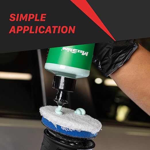 Maxshine 6" Universal Microfiber DA Cutting Pad – High-Performance Pad for Paint Correction & Defect Removal – Hook & Loop Backing – Compatible with Dual Action Polishers
