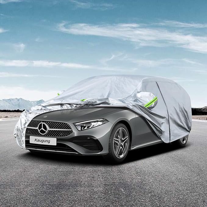 Kaugung 6 Layers Car Cover Custom Fit Mercedes A-Class Hatchback from 2012 to 2025, Waterproof All Weather Resistant Outdoor Indoor Sun Rain Dust Snow Protection.(USA Warehouse,Within 3-7 Days)