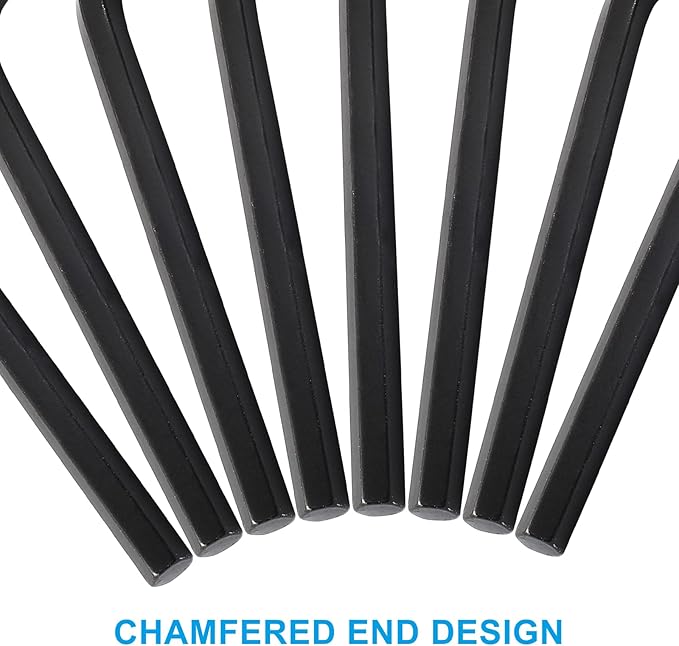 Piutouyar 6mm Hex Key Wrench, Allen key Wrench, 10Pcs L Shaped Wrench, Hex Key Hexagon Head Replacement, Small Hex Wrench for Repairing Bike, Furniture(Black)