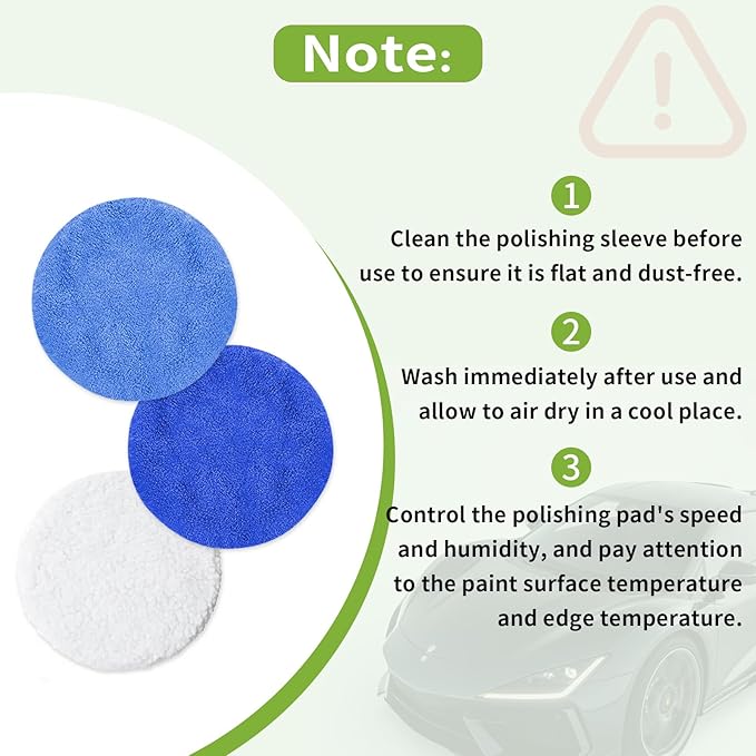 20 Pack Car Polishing Pads, Mix Car Polishing Bonnet Buffing Pads, 12*Microfiber+8*Woollen Car Polisher Buffer Pads, 5" - 6" Car Buffer Pads for Car, Glass,Instruments, Cameras, Furniture, Metal, Wood