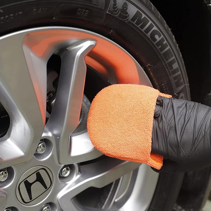 Microfiber applicator pad, Microfiber Sponge, SPTA 10Pcs Ultra-Soft Microfiber Wax Applicator Pads, Cleaning Pads with Finger Pocket Wax Applicator for Applying Wax, Sealants