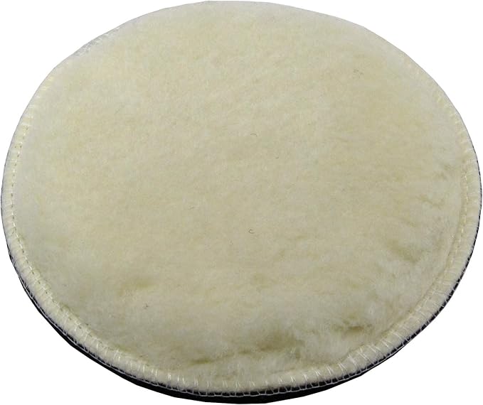 6 inches Backing Plate for Polishing Buffering Soft Wool with Hook and Loop Pad - 5/8 inch TPI Spindle