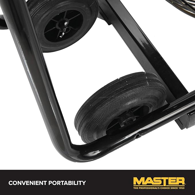 Master 30 Inch Industrial High Velocity Floor Fan - Use for Shop, Garage or Warehouse. All-Metal Construction with Steel-Coated Safety Grill, 3 Speed Settings, Tiltable (MAC-30BCT)
